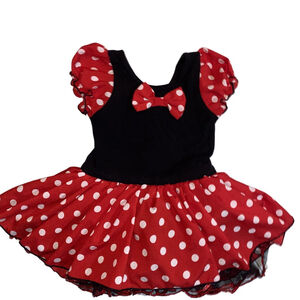 Disney Minnie Mouse Red Polka Dot Dress with Tulle Underlay 18-24 months